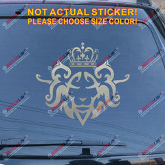 Lion of Judah Head Decal Sticker Rasta Rastafari Flag Car Vinyl Jamaica