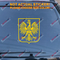 Poland Coat of arms Decal Sticker Polish Eagle Herb Polski Vinyl pick size color