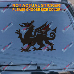Wales Red Dragon Decal Sticker Welsh Y Ddraig Goch Car Vinyl pick size color e