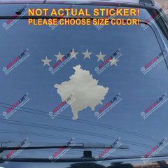 Kosovo Flag Map Stars Decal Sticker Car Vinyl pick size color no bkgrd die cut