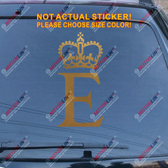 Personal Flag of Queen Elizabeth 2 Car Decal Bumper Sticker