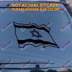 Israel Flag Israeli Decal Sticker Car Vinyl pick size color no bkgrd Jew Jewish