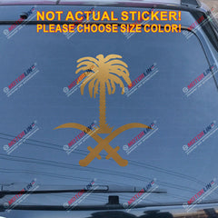Coat of arms of Saudi Arabia Decal Sticker Car Vinyl pick size color no bkgrd