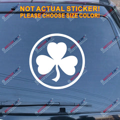 Shamrock Clover Decal Sticker Ireland Irish Car Vinyl pick size color roundel