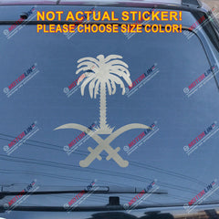 Coat of arms of Saudi Arabia Decal Sticker Car Vinyl pick size color no bkgrd