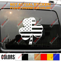Irish American Flag Shamrock Clover Ireland Decal Sticker Car Vinyl