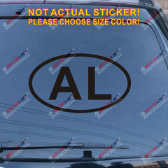 Albania AL Oval country code Decal Sticker Albanian Car Vinyl pick size color