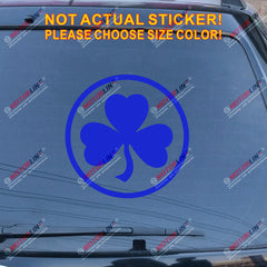 Shamrock Clover Decal Sticker Ireland Irish Car Vinyl pick size color roundel