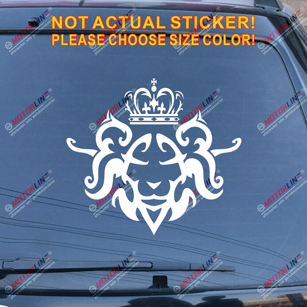 Lion of Judah Head Decal Sticker Rasta Rastafari Flag Car Vinyl Jamaica