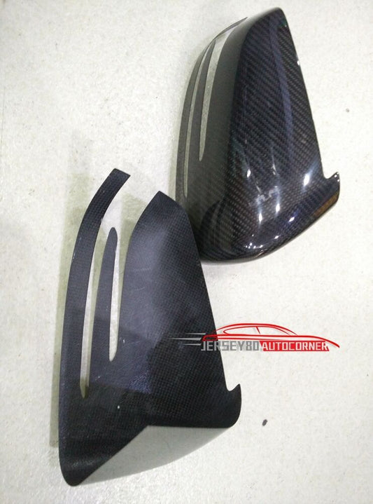 Real Carbon Fiber Mirror Cover Fit For Mercedes-Benz C W204 10-14 LHD Tape on