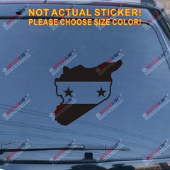 Syria Map Flag Decal Sticker Syrian Arab Republic Car Vinyl no bkgrd pick size