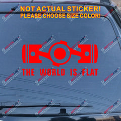 The World is Flat Box Boxer Flat Engine Car Decal Vinyl Sticker Fit for Subaru