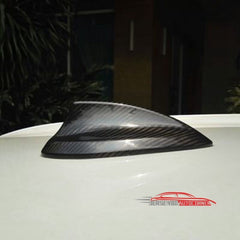 Real Carbon Fiber Antenna Cover Cap Fins Trim Adhesive Fit For BMW X5 F15 X6 F16