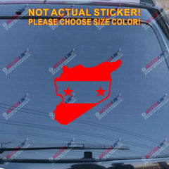 Syria Map Flag Decal Sticker Syrian Arab Republic Car Vinyl no bkgrd pick size