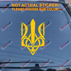 Ukraine Tryzub Trident Decal Sticker Ukrainian Car Vinyl pick size color b