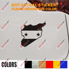 Syria Map Flag Decal Sticker Syrian Arab Republic Car Vinyl no bkgrd pick size