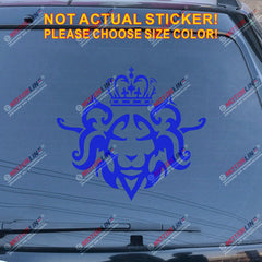 Lion of Judah Head Decal Sticker Rasta Rastafari Flag Car Vinyl Jamaica