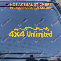 4X4 Off Road Decal Sticker Mountain Unliminted Car Vinyl fit for Jeep Ford Chevy