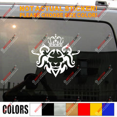 Lion of Judah Head Decal Sticker Rasta Rastafari Flag Car Vinyl Jamaica