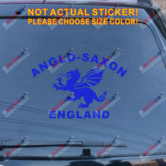 Anglo Saxon White Dragon Decal Sticker England English Car Vinyl pick size c