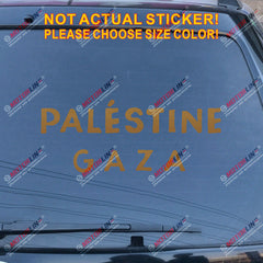 Free Palestine Gaza Decal Sticker Car Vinyl no bkgrd pick size color