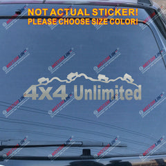 4X4 Off Road Decal Sticker Mountain Unliminted Car Vinyl fit for Jeep Ford Chevy