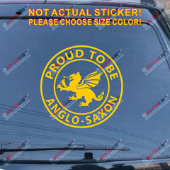 Anglo Saxon White Dragon Decal Sticker England Proud to be English Car Vinyl