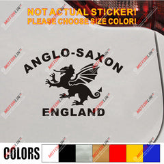 Anglo Saxon White Dragon Decal Sticker England English Car Vinyl pick size c