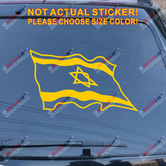 Israel Flag Israeli Decal Sticker Car Vinyl pick size color no bkgrd Jew Jewish