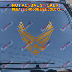 Air Force Decal Sticker Car Vinyl no bkgrd die cut style a