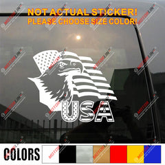 Bald Eagle USA American Flag Decal Sticker Car Vinyl die cut pick size color c