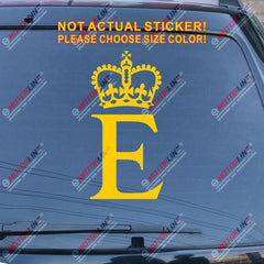 Personal Flag of Queen Elizabeth 2 Car Decal Bumper Sticker