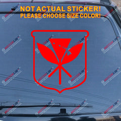 Kanaka Maoli Flag Hawaiian Hawaii Decal Sticker Car Vinyl pick size color b