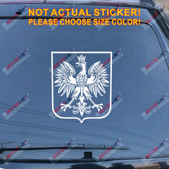 Poland Coat of arms Decal Sticker Polish Eagle Herb Polski Vinyl pick size color