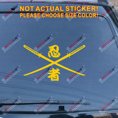 Ninja Japanese Kanji Samurai Sword Katana Decal Sticker Car Vinyl