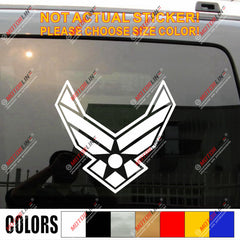 Air Force Decal Sticker Car Vinyl no bkgrd die cut style a