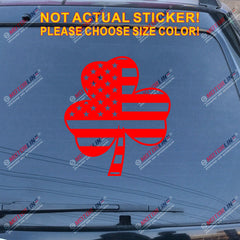 Irish American Flag Shamrock Clover Ireland Decal Sticker Car Vinyl