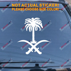 Coat of arms of Saudi Arabia Decal Sticker Car Vinyl pick size color no bkgrd