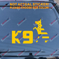 K9 K-9 Unit Police Dog American Flag Decal Sticker German Shepherd Car Vinyl