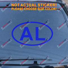 Albania AL Oval country code Decal Sticker Albanian Car Vinyl pick size color