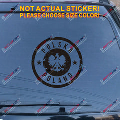 Poland Decal Sticker Polish Eagle Herb Polski Pride Vinyl stamped pick size