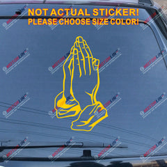 Praying Hands Decal Sticker Car Vinyl God Jesus Christian pick size color b