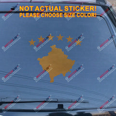 Kosovo Flag Map Stars Decal Sticker Car Vinyl pick size color no bkgrd die cut