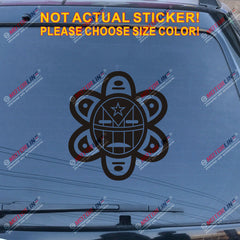 Taino Sun symbol Decal Sticker Puerto Rico Flag PR Car Vinyl no bkgrd