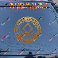 Odal Rune Viking Odin Norse Decal Sticker Car Vinyl pick size color circle