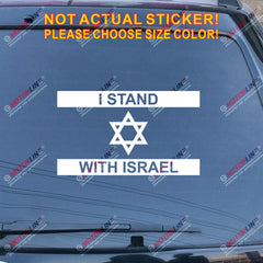 I Stand with Israel Flag Support Decal Sticker Car Vinyl no bkgrd Israeli Jew b
