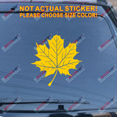Maple Leaf Decal Sticker Canada Canadian Car Vinyl pick size color no bkgrd c