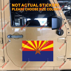 Arizona State Flag AZ USA Decal Sticker Car Vinyl reflective glossy pick size