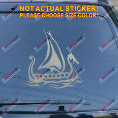 Dragon Head Viking Ship Decal Sticker Car Vinyl Norse Odin Nord pick size a