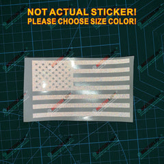 Reflective US American Flag Decal Sticker Car Vinyl no bkgrd pick size